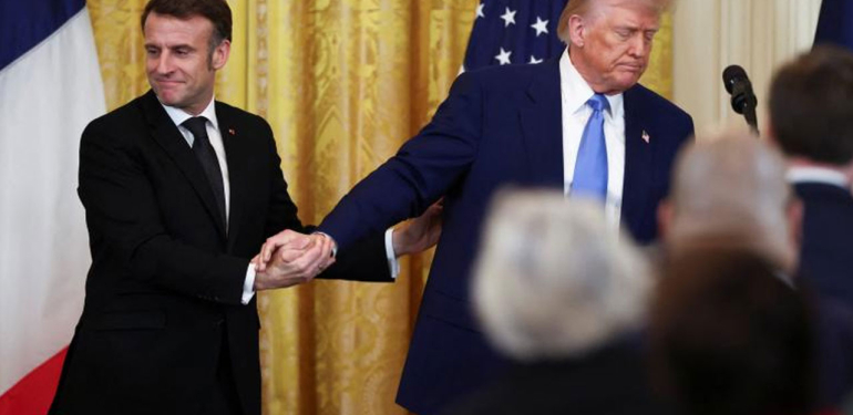 Macron: Gümrük tarifeleri konusunda Trump ile görüşmemiz çok umutlu geçmedi